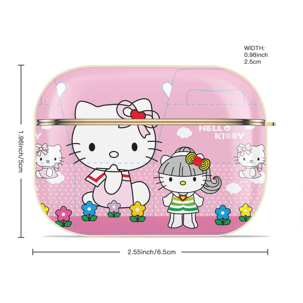 Hello Kitty ハローキティ 【AirPods Pro用】ハードシェル保護ケース｜耐衝撃・防指紋・カラビナ付き商品仕様