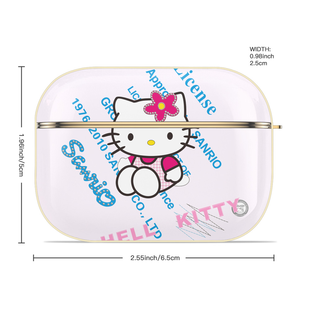Hello Kitty ハローキティ 【AirPods Pro用】ハードシェル保護ケース｜耐衝撃・防指紋・カラビナ付き商品仕様