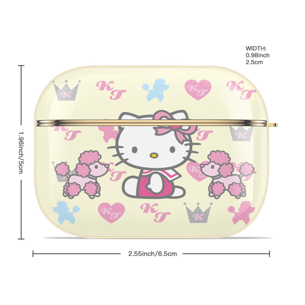 Hello Kitty ハローキティ 【AirPods Pro用】ハードシェル保護ケース｜耐衝撃・防指紋・カラビナ付き商品仕様
