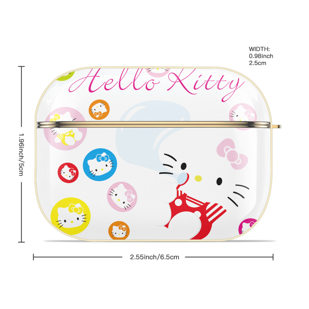 Hello Kitty ハローキティ 【AirPods Pro用】ハードシェル保護ケース｜耐衝撃・防指紋・カラビナ付き商品仕様