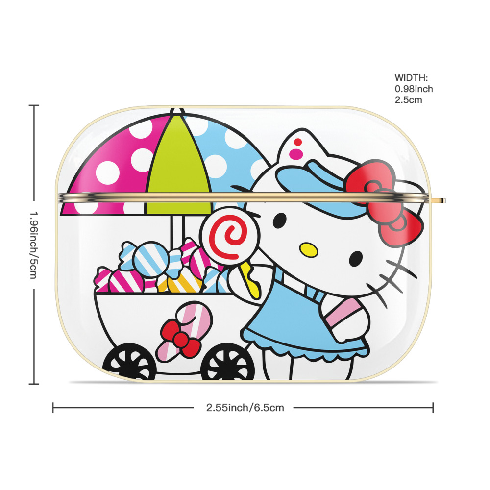 Hello Kitty ハローキティ 【AirPods Pro用】ハードシェル保護ケース｜耐衝撃・防指紋・カラビナ付き商品仕様