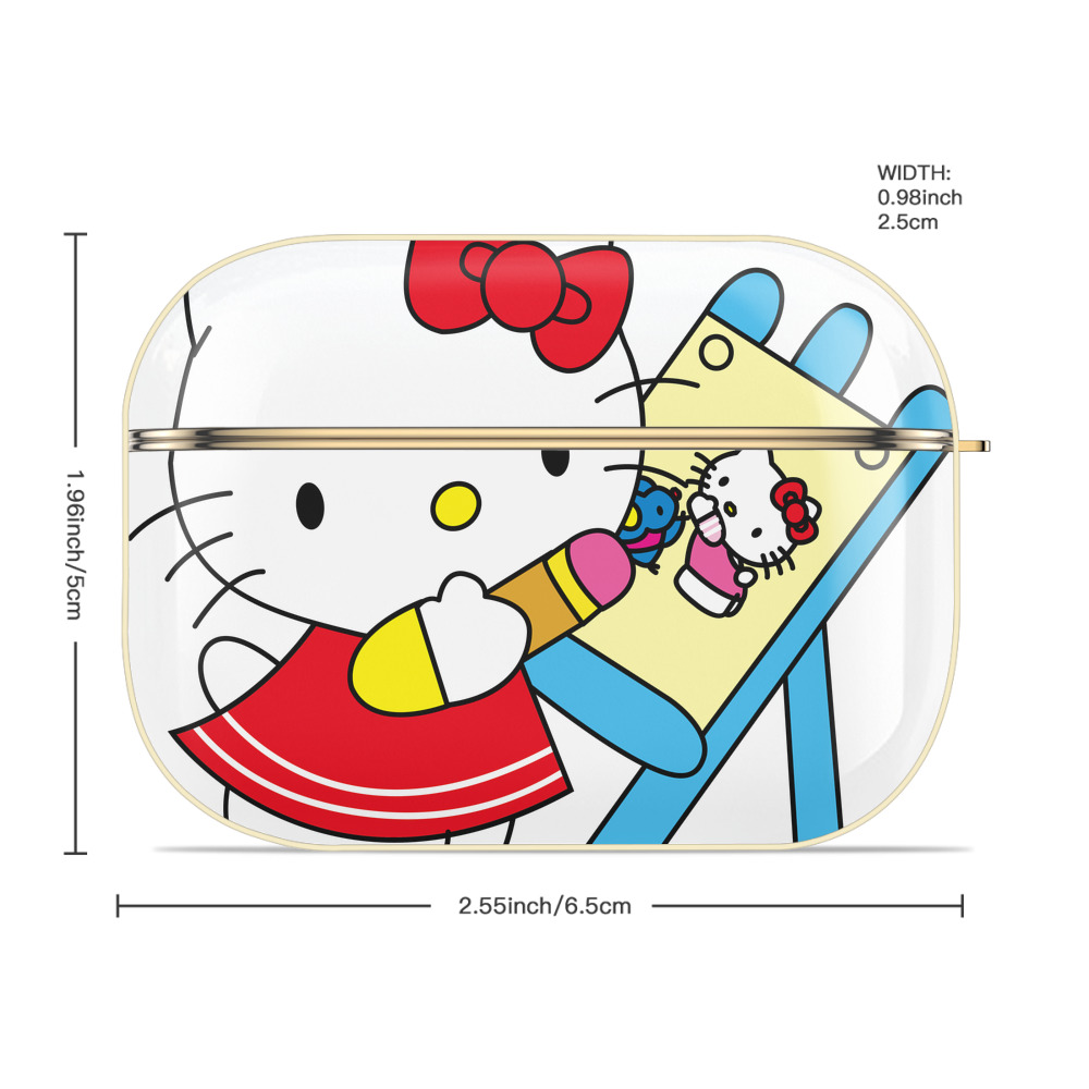 Hello Kitty ハローキティ 【AirPods Pro用】ハードシェル保護ケース｜耐衝撃・防指紋・カラビナ付き商品仕様