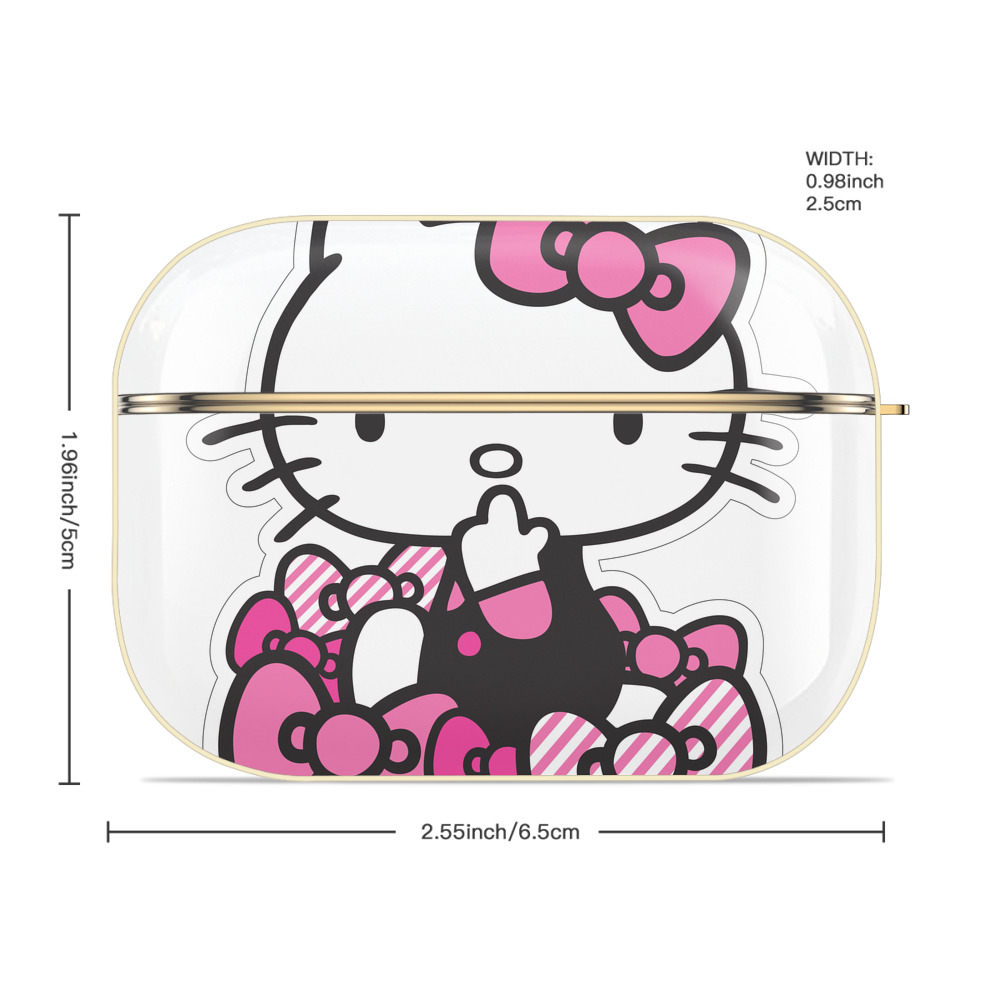 Hello Kitty ハローキティ 【AirPods Pro用】ハードシェル保護ケース｜耐衝撃・防指紋・カラビナ付き商品仕様