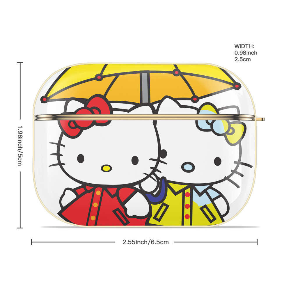 Hello Kitty ハローキティ 【AirPods Pro用】ハードシェル保護ケース｜耐衝撃・防指紋・カラビナ付き商品仕様