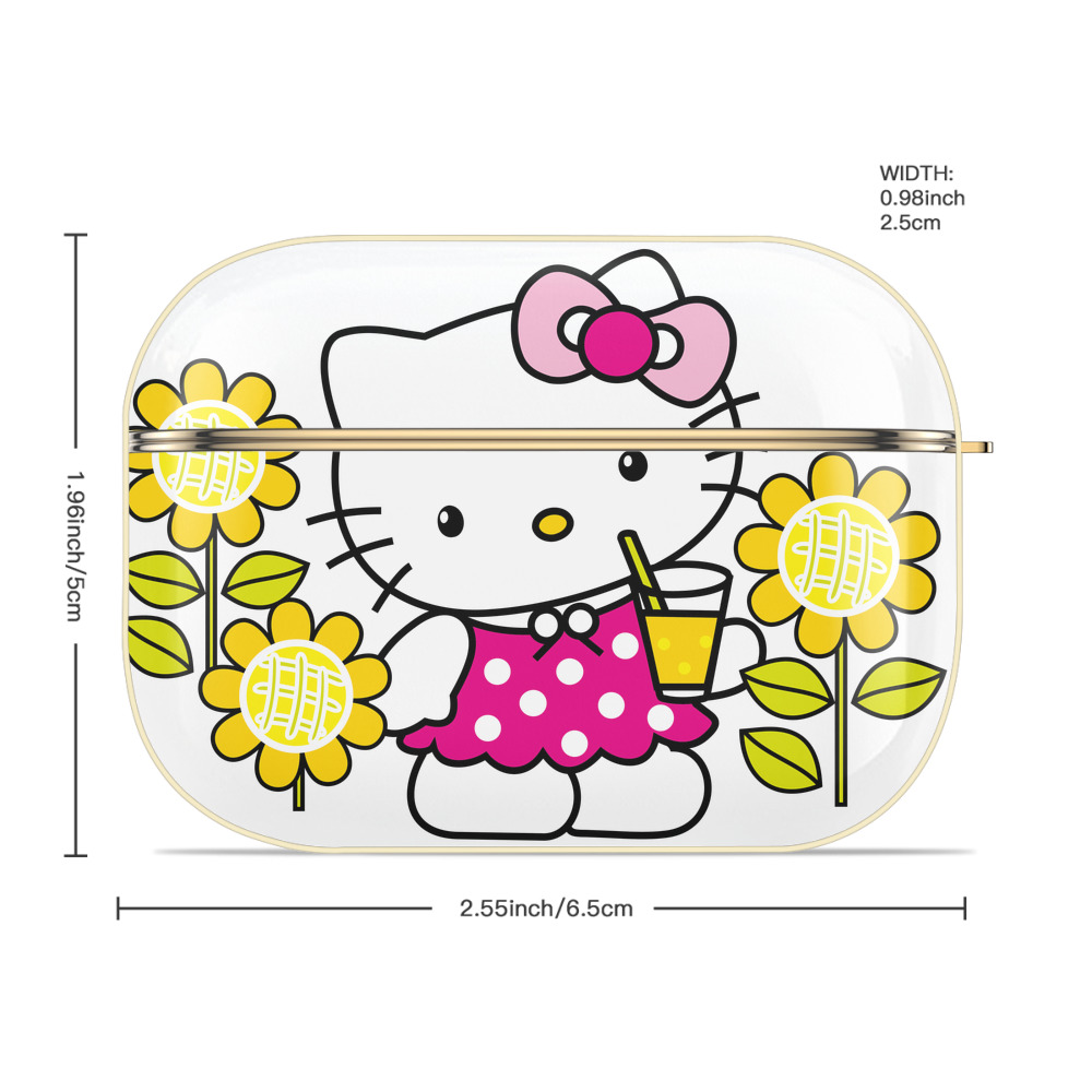 Hello Kitty ハローキティ 【AirPods Pro用】ハードシェル保護ケース｜耐衝撃・防指紋・カラビナ付き商品仕様
