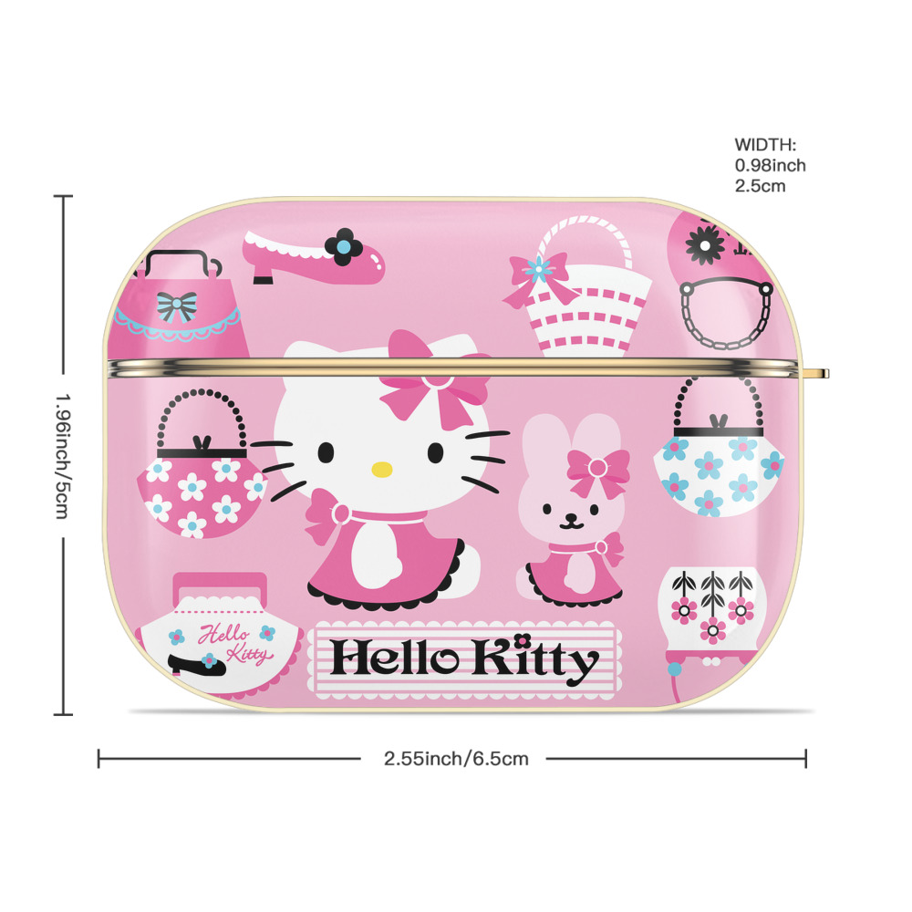 Hello Kitty ハローキティ 【AirPods Pro用】ハードシェル保護ケース｜耐衝撃・防指紋・カラビナ付き商品仕様