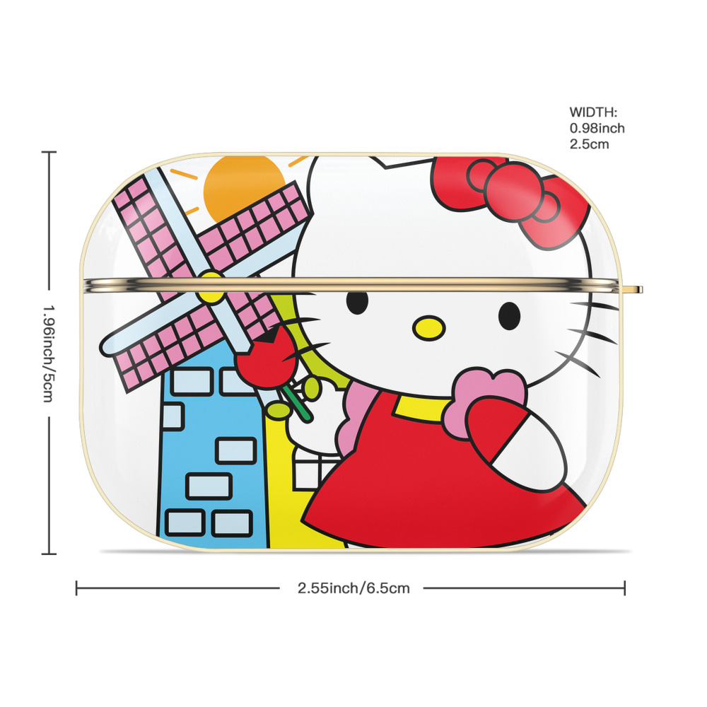 Hello Kitty ハローキティ 【AirPods Pro用】ハードシェル保護ケース｜耐衝撃・防指紋・カラビナ付き商品仕様