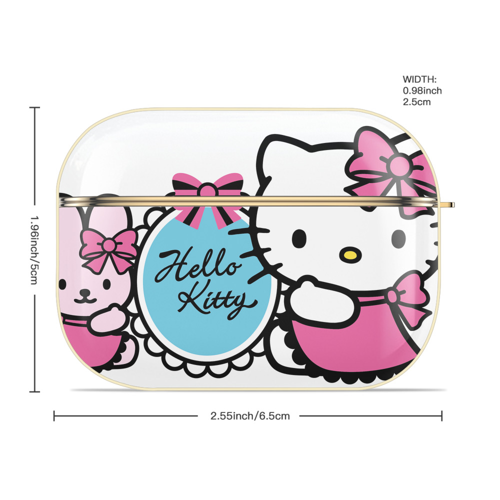 Hello Kitty ハローキティ 【AirPods Pro用】ハードシェル保護ケース｜耐衝撃・防指紋・カラビナ付き商品仕様