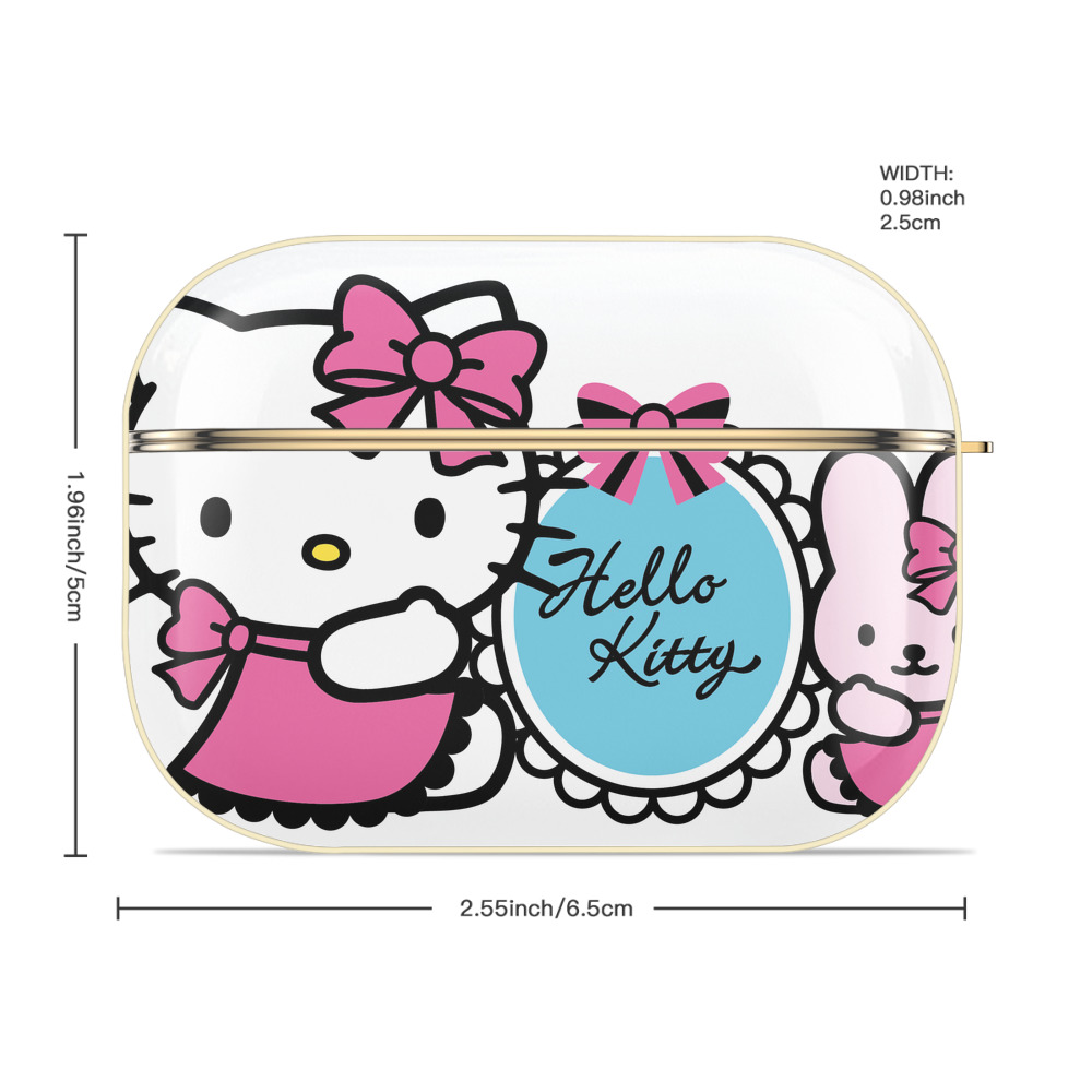 Hello Kitty ハローキティ 【AirPods Pro用】ハードシェル保護ケース｜耐衝撃・防指紋・カラビナ付き商品仕様