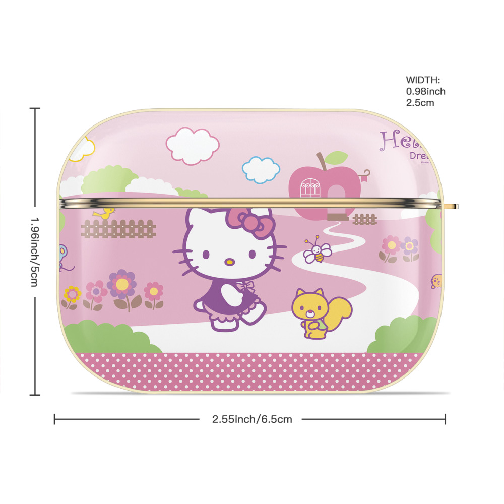 Hello Kitty ハローキティ 【AirPods Pro用】ハードシェル保護ケース｜耐衝撃・防指紋・カラビナ付き商品仕様