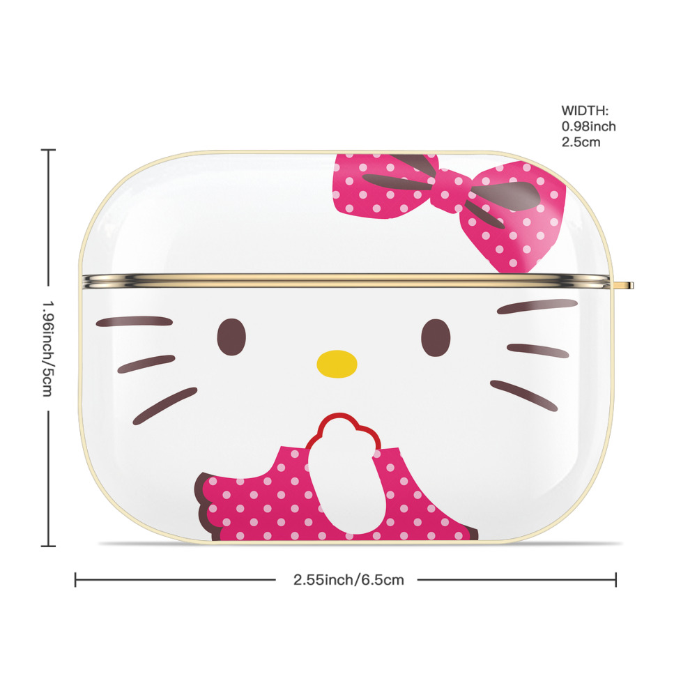 Hello Kitty ハローキティ 【AirPods Pro用】ハードシェル保護ケース｜耐衝撃・防指紋・カラビナ付き商品仕様