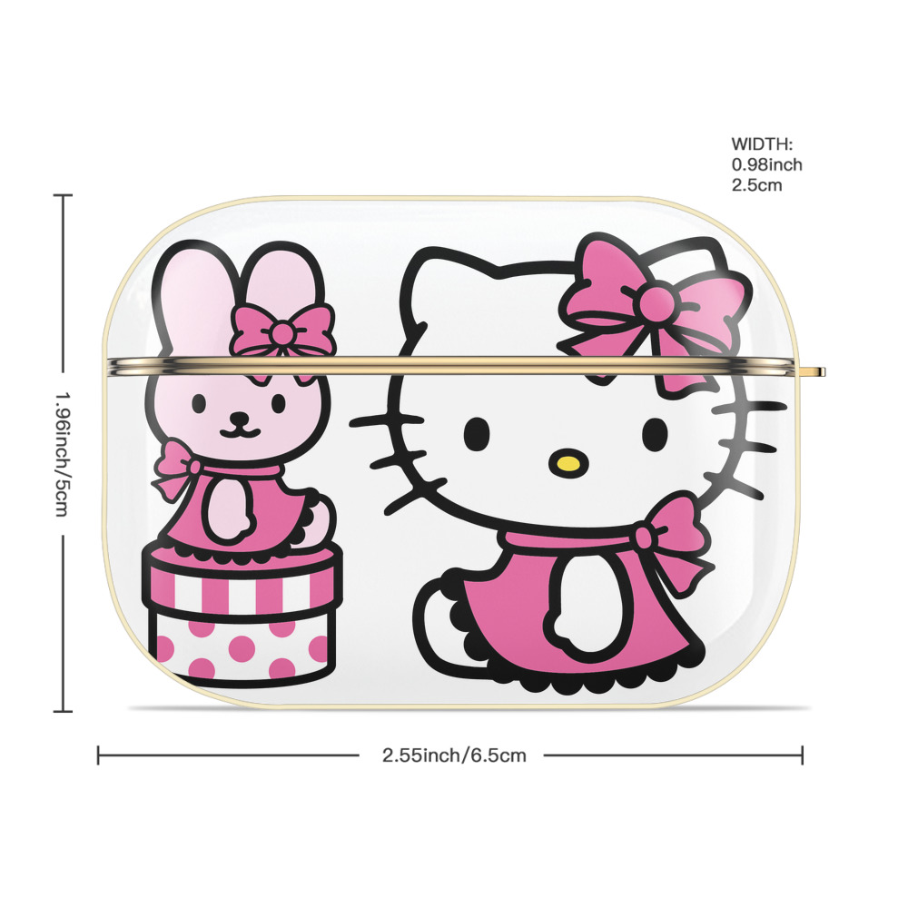 Hello Kitty ハローキティ 【AirPods Pro用】ハードシェル保護ケース｜耐衝撃・防指紋・カラビナ付き商品仕様