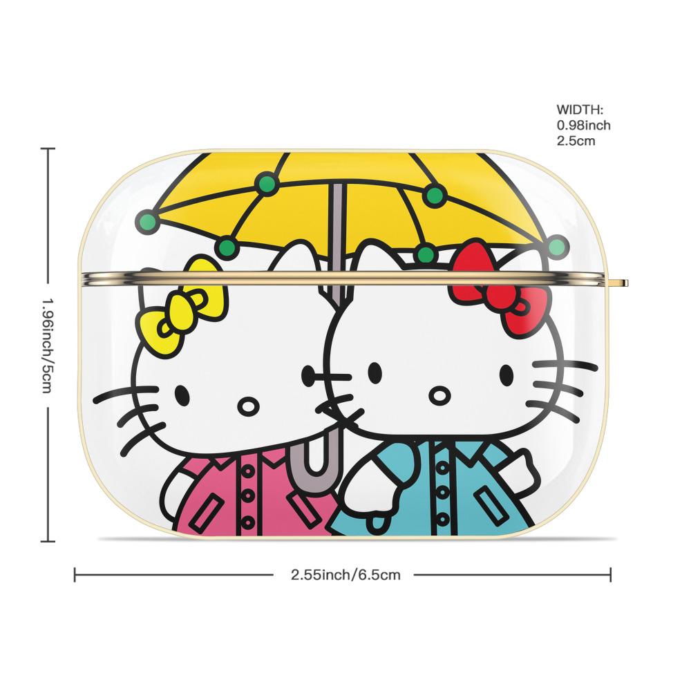 Hello Kitty ハローキティ 【AirPods Pro用】ハードシェル保護ケース｜耐衝撃・防指紋・カラビナ付き商品仕様