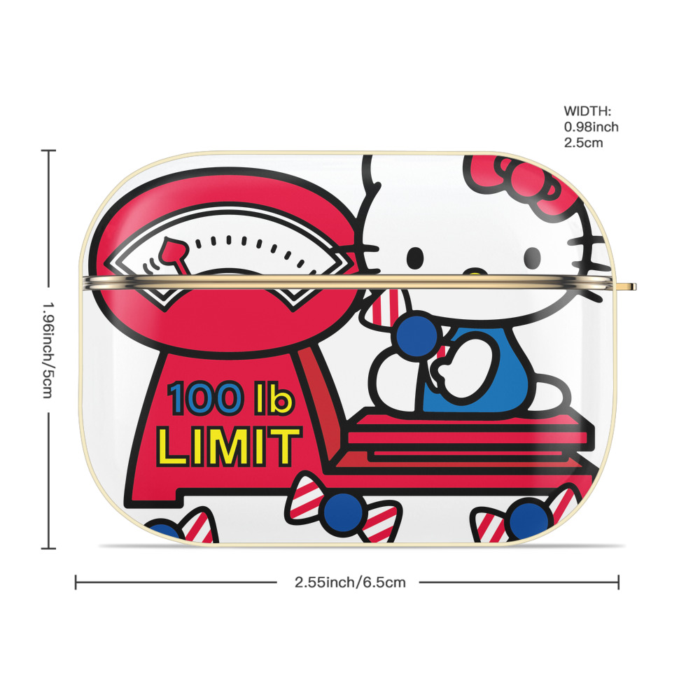 Hello Kitty ハローキティ 【AirPods Pro用】ハードシェル保護ケース｜耐衝撃・防指紋・カラビナ付き商品仕様