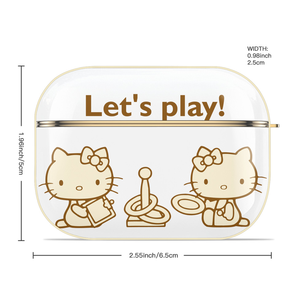 Hello Kitty ハローキティ 【AirPods Pro用】ハードシェル保護ケース｜耐衝撃・防指紋・カラビナ付き商品仕様