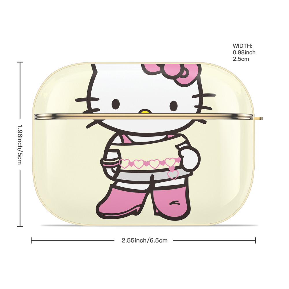 Hello Kitty ハローキティ 【AirPods Pro用】ハードシェル保護ケース｜耐衝撃・防指紋・カラビナ付き商品仕様
