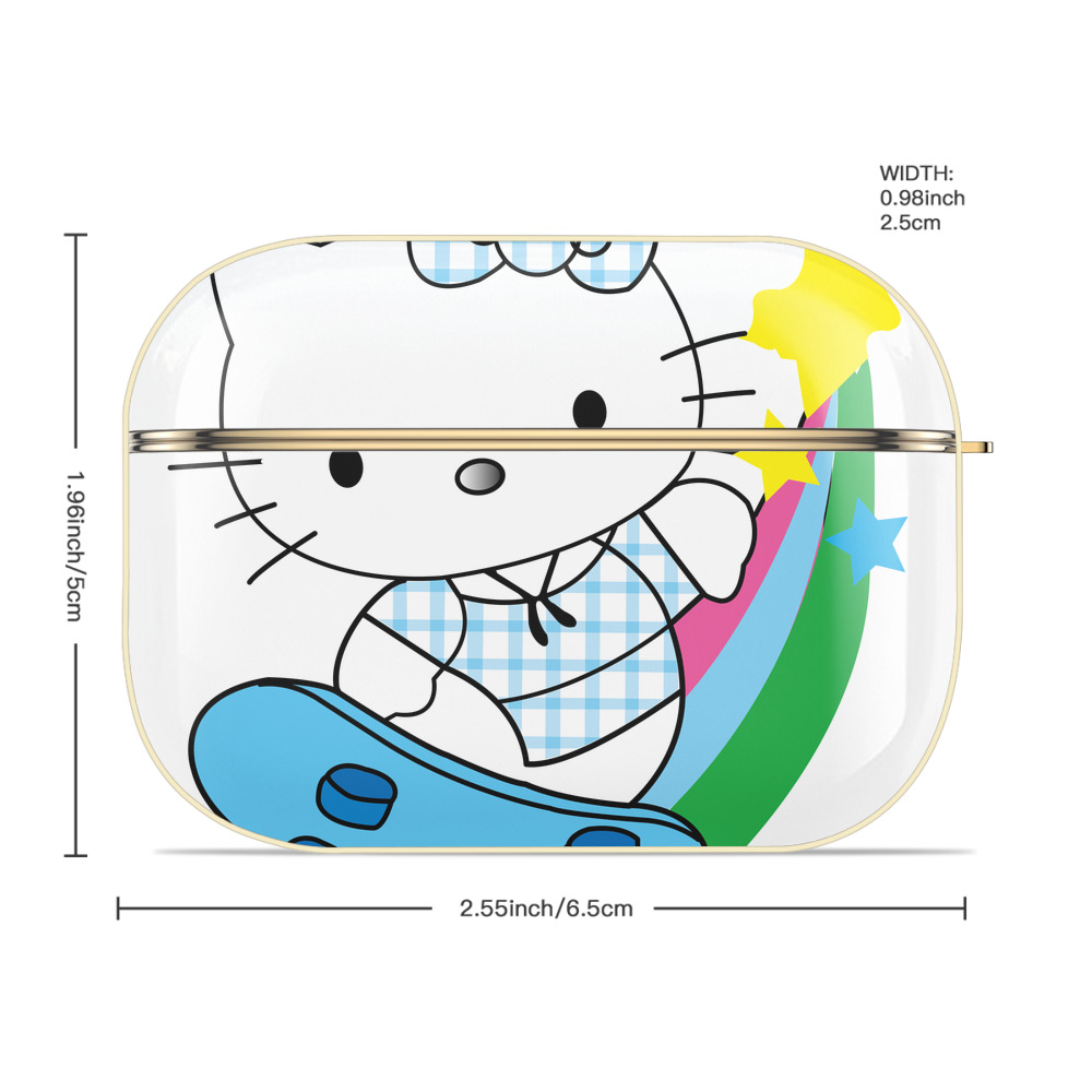 Hello Kitty ハローキティ 【AirPods Pro用】ハードシェル保護ケース｜耐衝撃・防指紋・カラビナ付き商品仕様