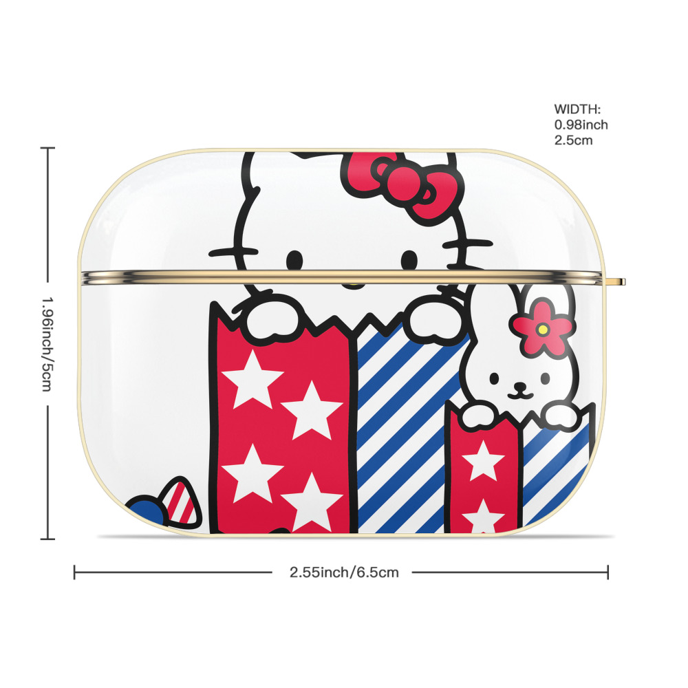 Hello Kitty ハローキティ 【AirPods Pro用】ハードシェル保護ケース｜耐衝撃・防指紋・カラビナ付き商品仕様