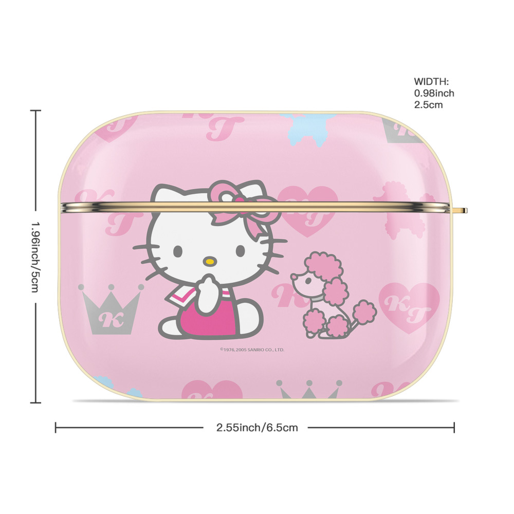 Hello Kitty ハローキティ 【AirPods Pro用】ハードシェル保護ケース｜耐衝撃・防指紋・カラビナ付き商品仕様