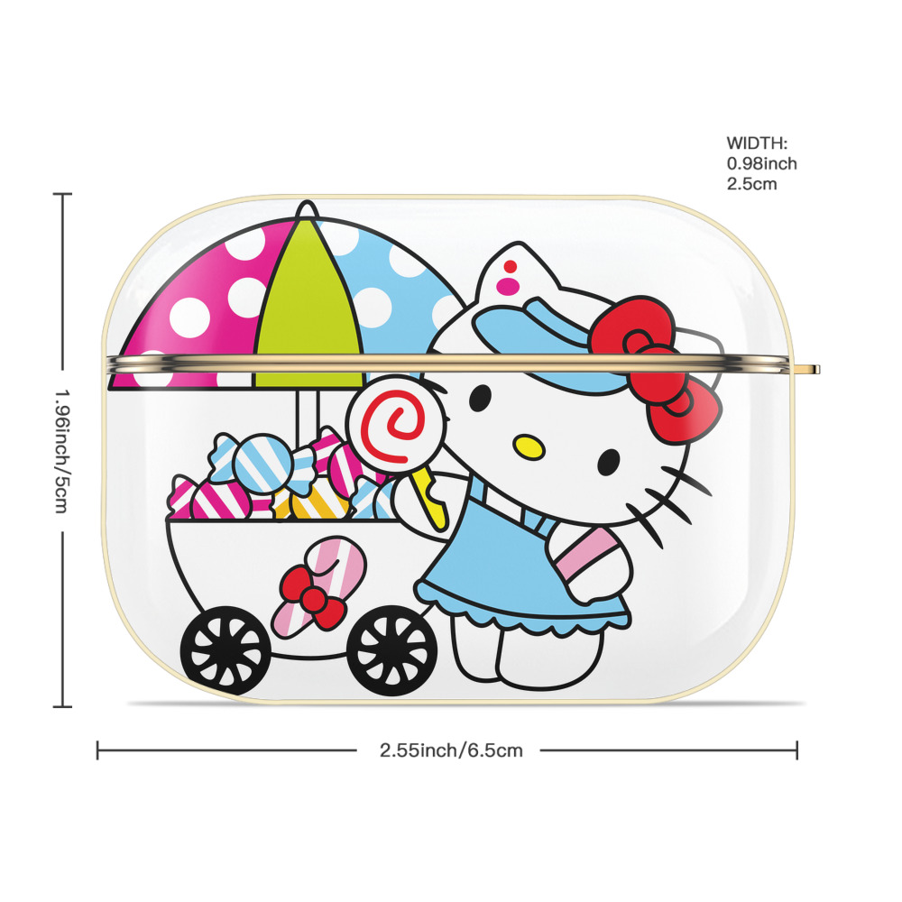 Hello Kitty ハローキティ 【AirPods Pro用】ハードシェル保護ケース｜耐衝撃・防指紋・カラビナ付き商品仕様