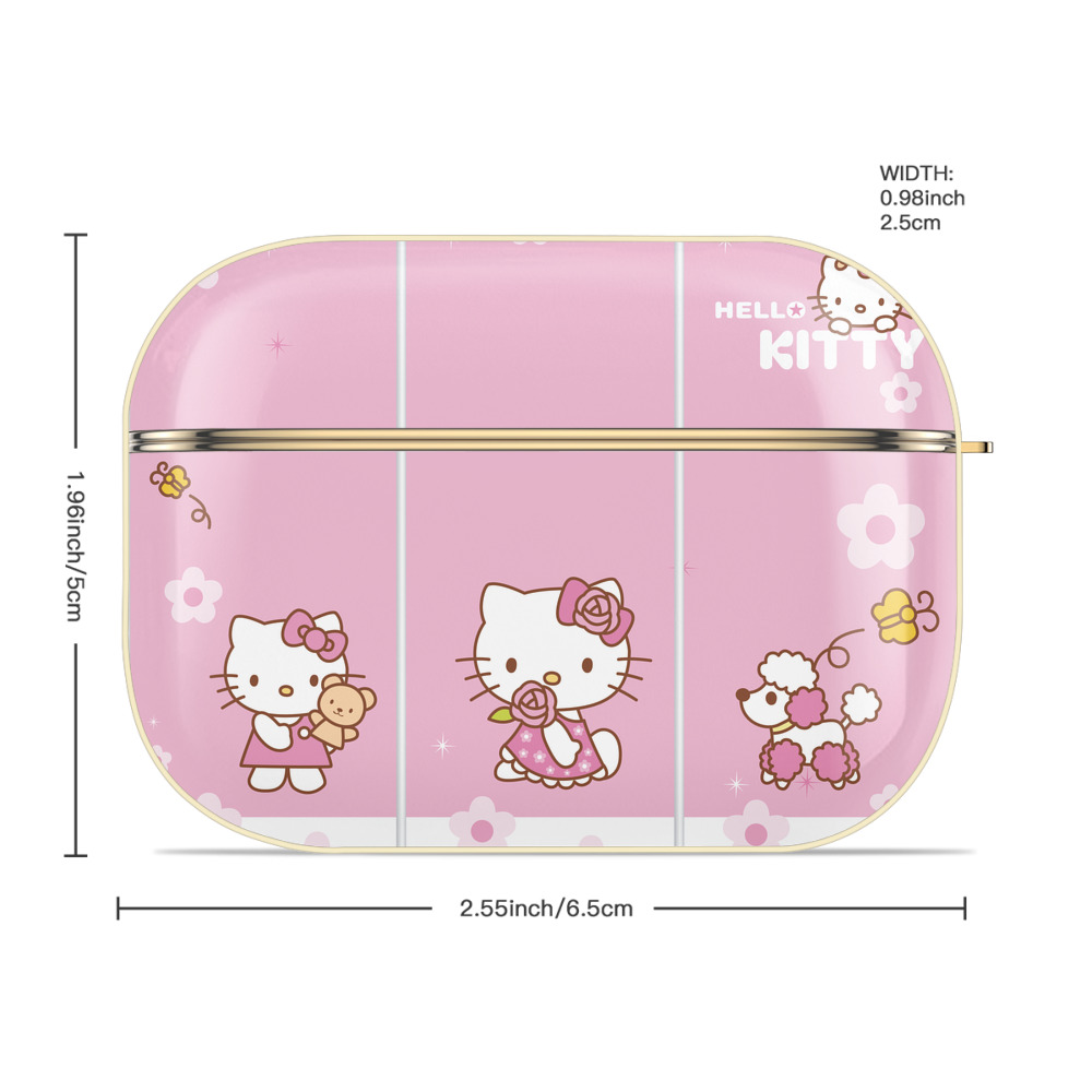 Hello Kitty ハローキティ 【AirPods Pro用】ハードシェル保護ケース｜耐衝撃・防指紋・カラビナ付き商品仕様