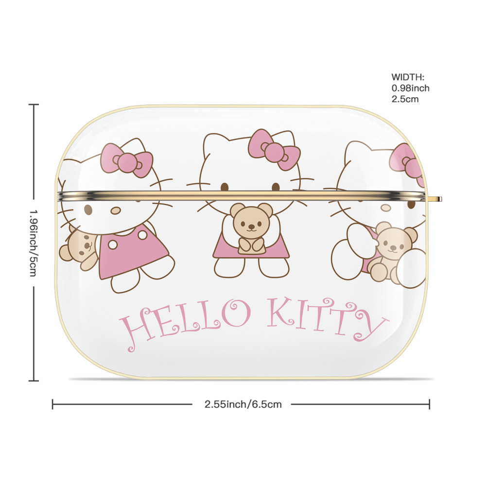 Hello Kitty ハローキティ 【AirPods Pro用】ハードシェル保護ケース｜耐衝撃・防指紋・カラビナ付き商品仕様