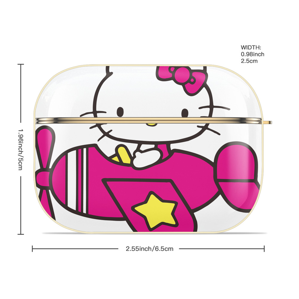 Hello Kitty ハローキティ 【AirPods Pro用】ハードシェル保護ケース｜耐衝撃・防指紋・カラビナ付き商品仕様