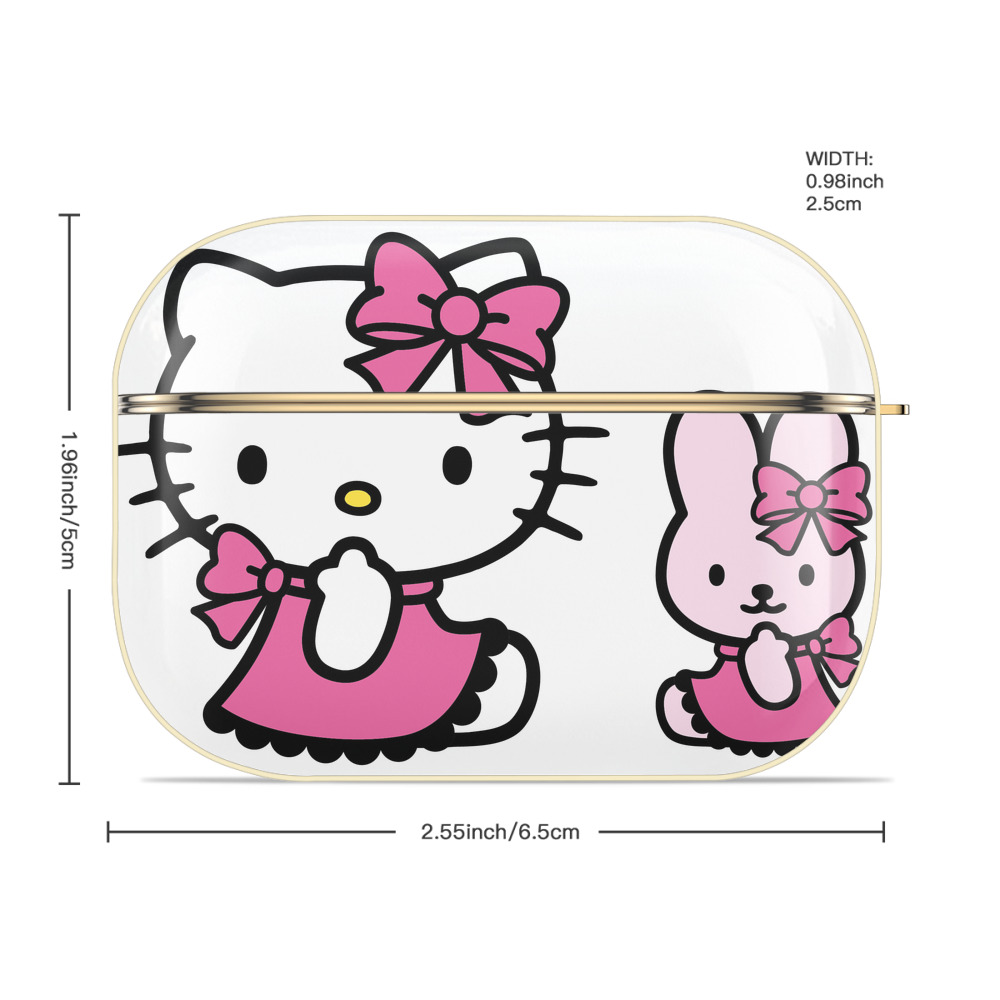 Hello Kitty ハローキティ 【AirPods Pro用】ハードシェル保護ケース｜耐衝撃・防指紋・カラビナ付き商品仕様