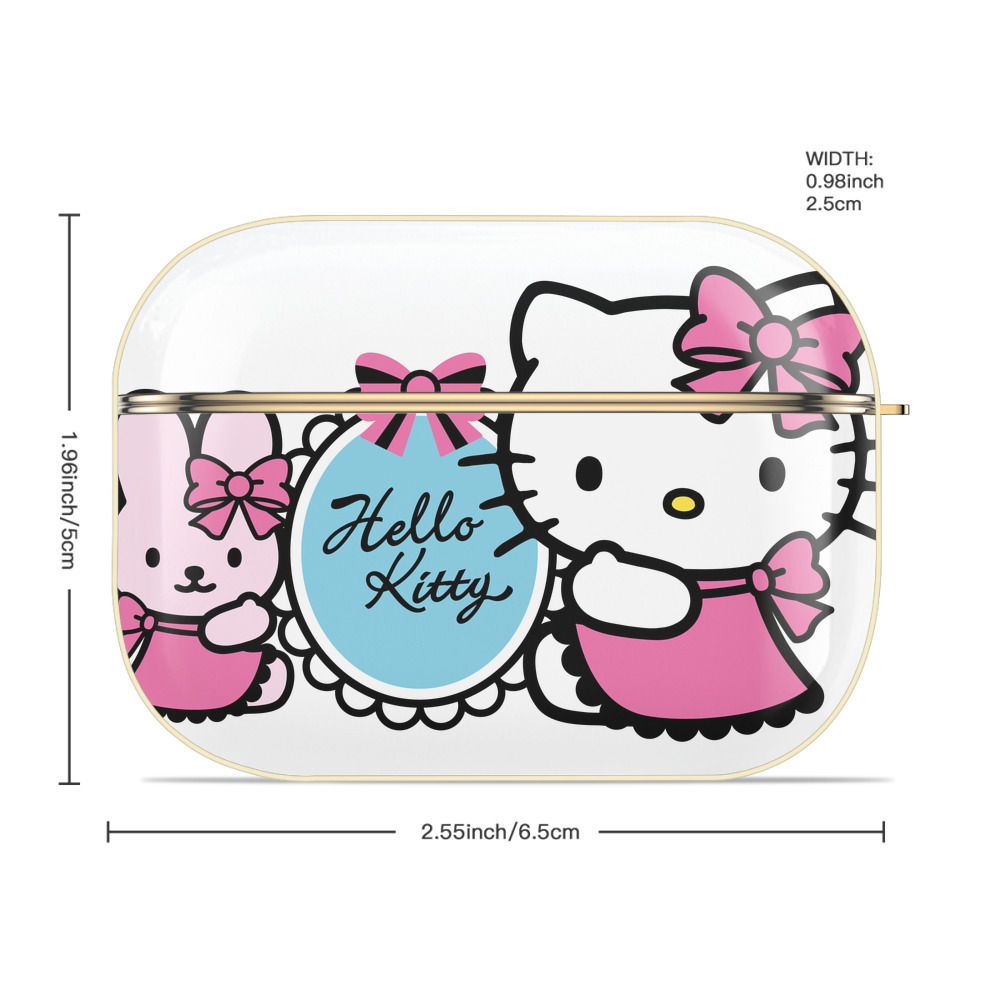 Hello Kitty ハローキティ 【AirPods Pro用】ハードシェル保護ケース｜耐衝撃・防指紋・カラビナ付き商品仕様