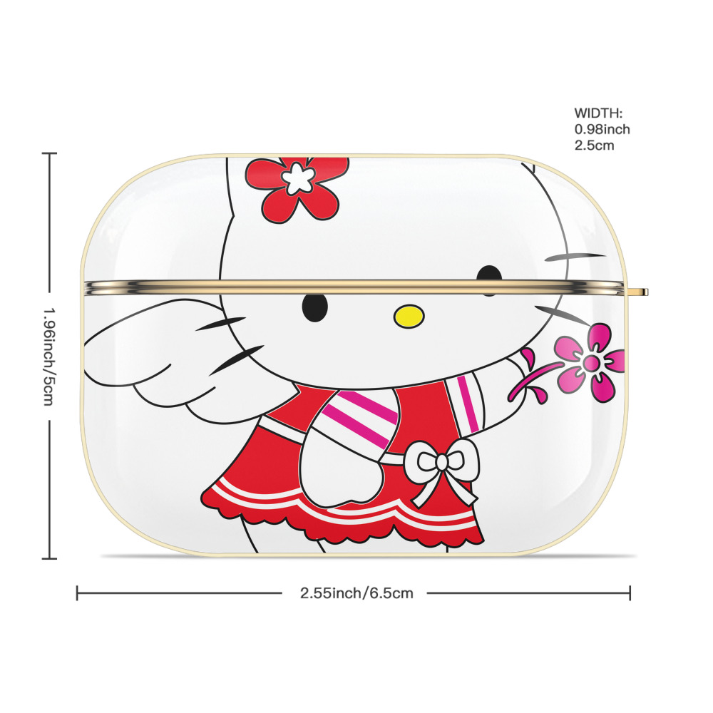 Hello Kitty ハローキティ 【AirPods Pro用】ハードシェル保護ケース｜耐衝撃・防指紋・カラビナ付き商品仕様