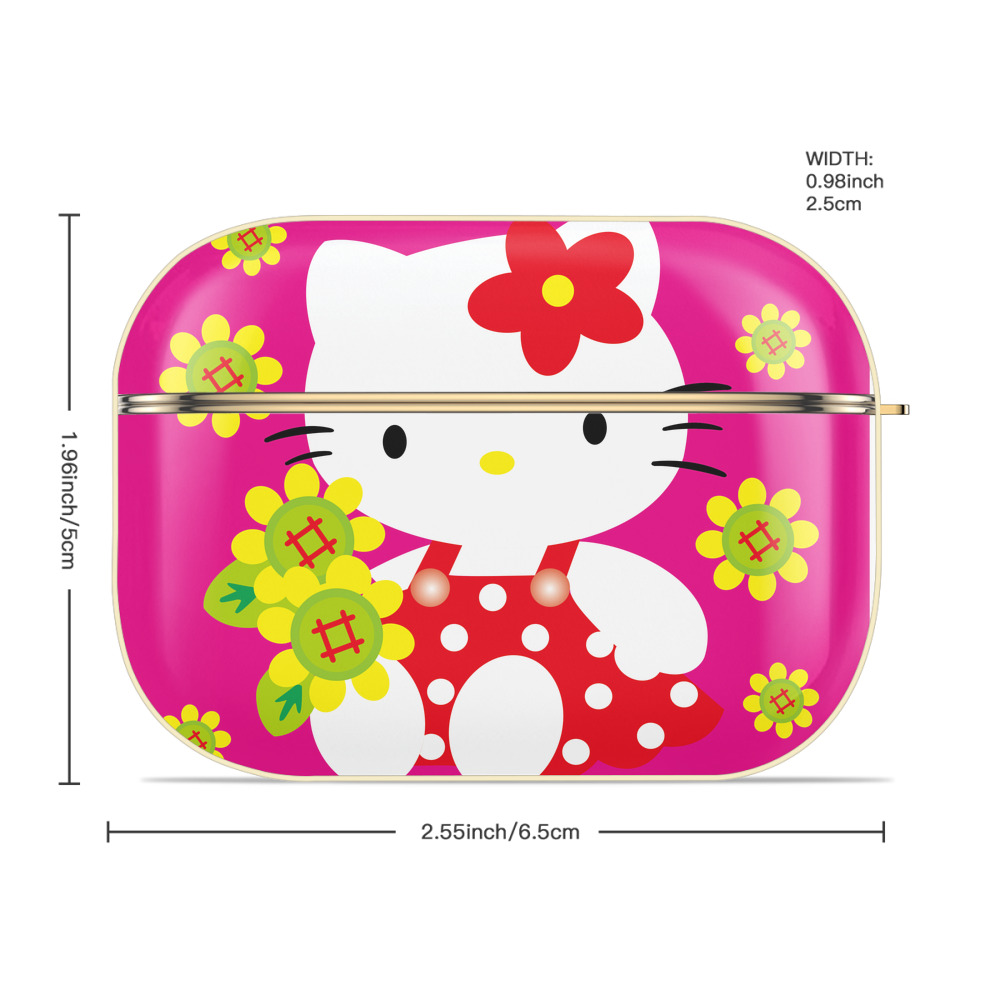 Hello Kitty ハローキティ 【AirPods Pro用】ハードシェル保護ケース｜耐衝撃・防指紋・カラビナ付き商品仕様