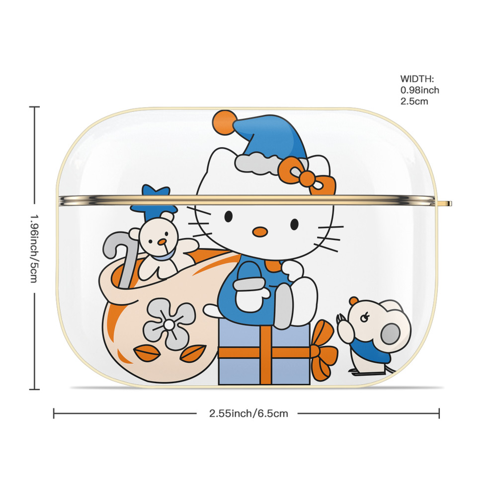 Hello Kitty ハローキティ 【AirPods Pro用】ハードシェル保護ケース｜耐衝撃・防指紋・カラビナ付き商品仕様