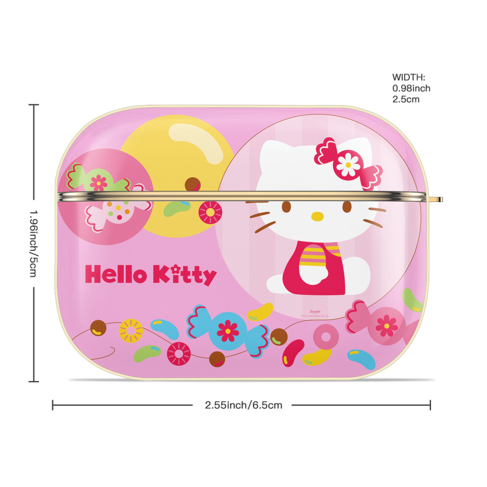 Hello Kitty ハローキティ 【AirPods Pro用】ハードシェル保護ケース｜耐衝撃・防指紋・カラビナ付き商品仕様