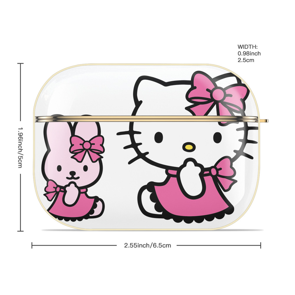 Hello Kitty ハローキティ 【AirPods Pro用】ハードシェル保護ケース｜耐衝撃・防指紋・カラビナ付き商品仕様