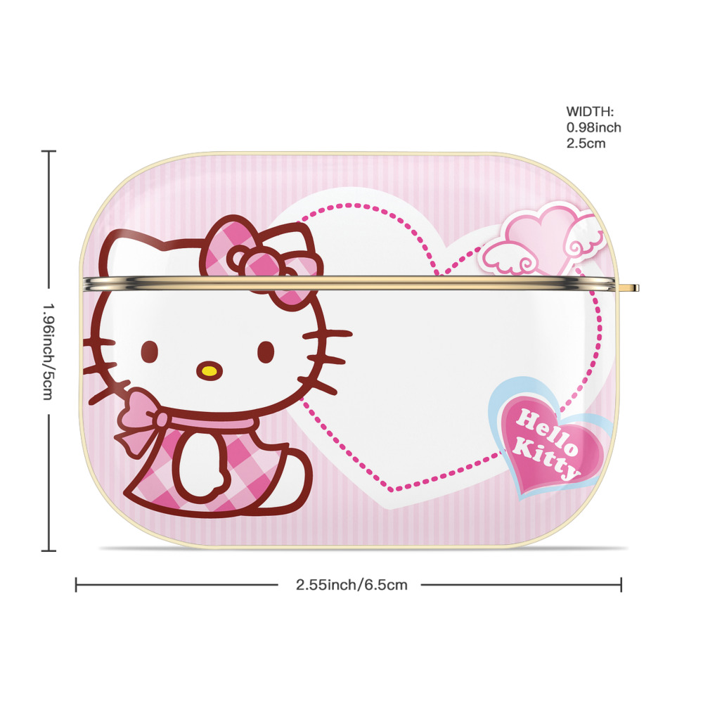 Hello Kitty ハローキティ 【AirPods Pro用】ハードシェル保護ケース｜耐衝撃・防指紋・カラビナ付き商品仕様