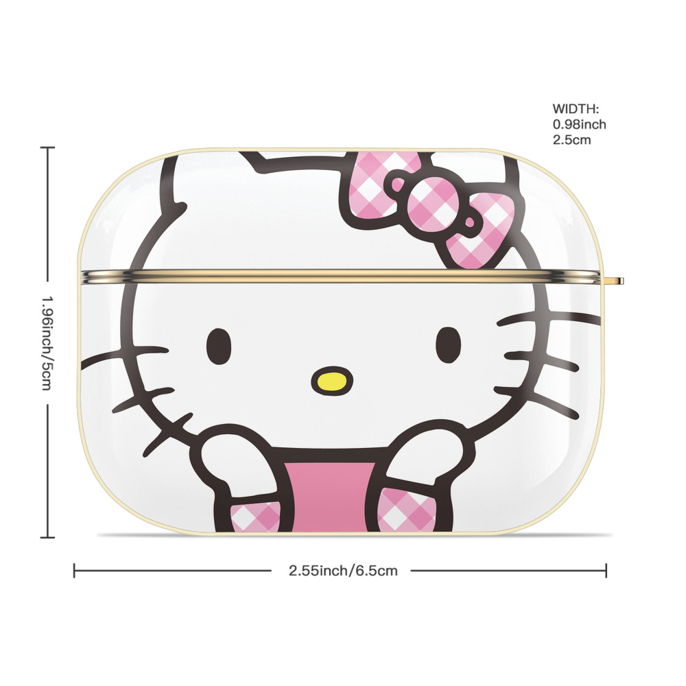 Hello Kitty ハローキティ 【AirPods Pro用】ハードシェル保護ケース｜耐衝撃・防指紋・カラビナ付き商品仕様