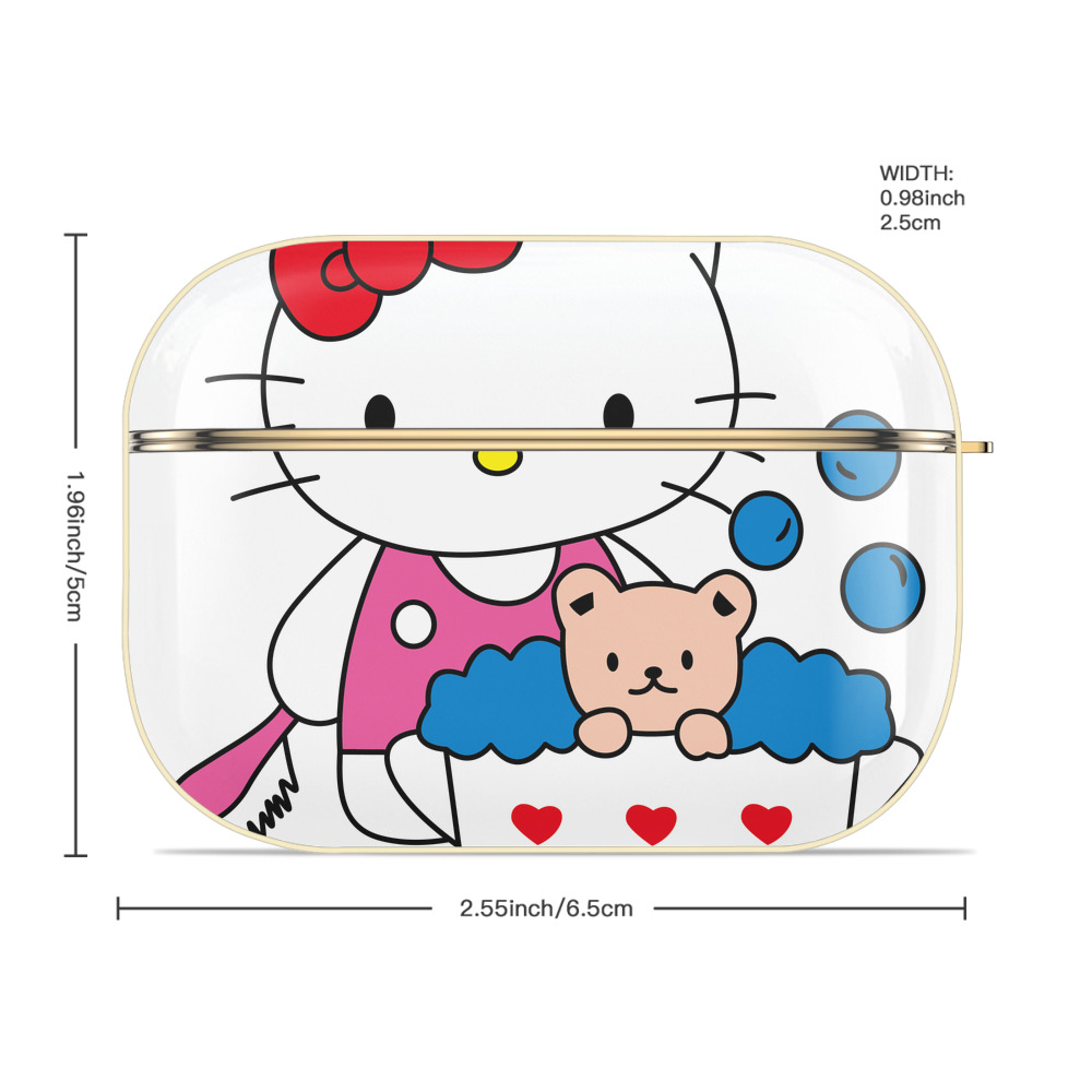 Hello Kitty ハローキティ 【AirPods Pro用】ハードシェル保護ケース｜耐衝撃・防指紋・カラビナ付き商品仕様