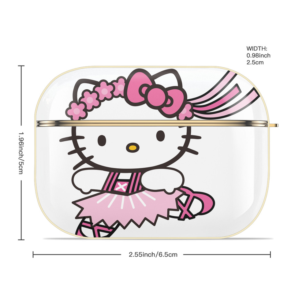 Hello Kitty ハローキティ 【AirPods Pro用】ハードシェル保護ケース｜耐衝撃・防指紋・カラビナ付き商品仕様