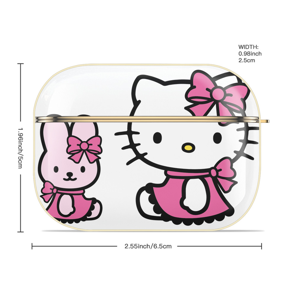 Hello Kitty ハローキティ 【AirPods Pro用】ハードシェル保護ケース｜耐衝撃・防指紋・カラビナ付き商品仕様