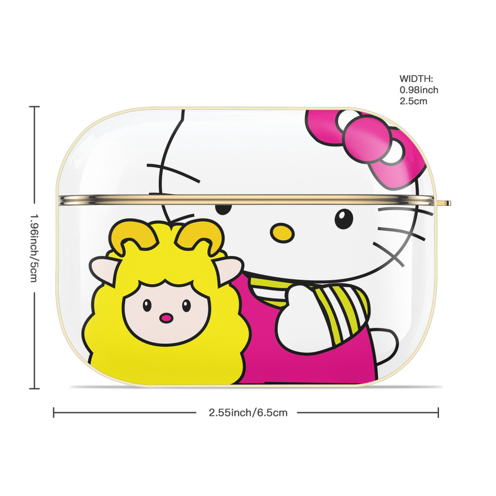 Hello Kitty ハローキティ 【AirPods Pro用】ハードシェル保護ケース｜耐衝撃・防指紋・カラビナ付き商品仕様