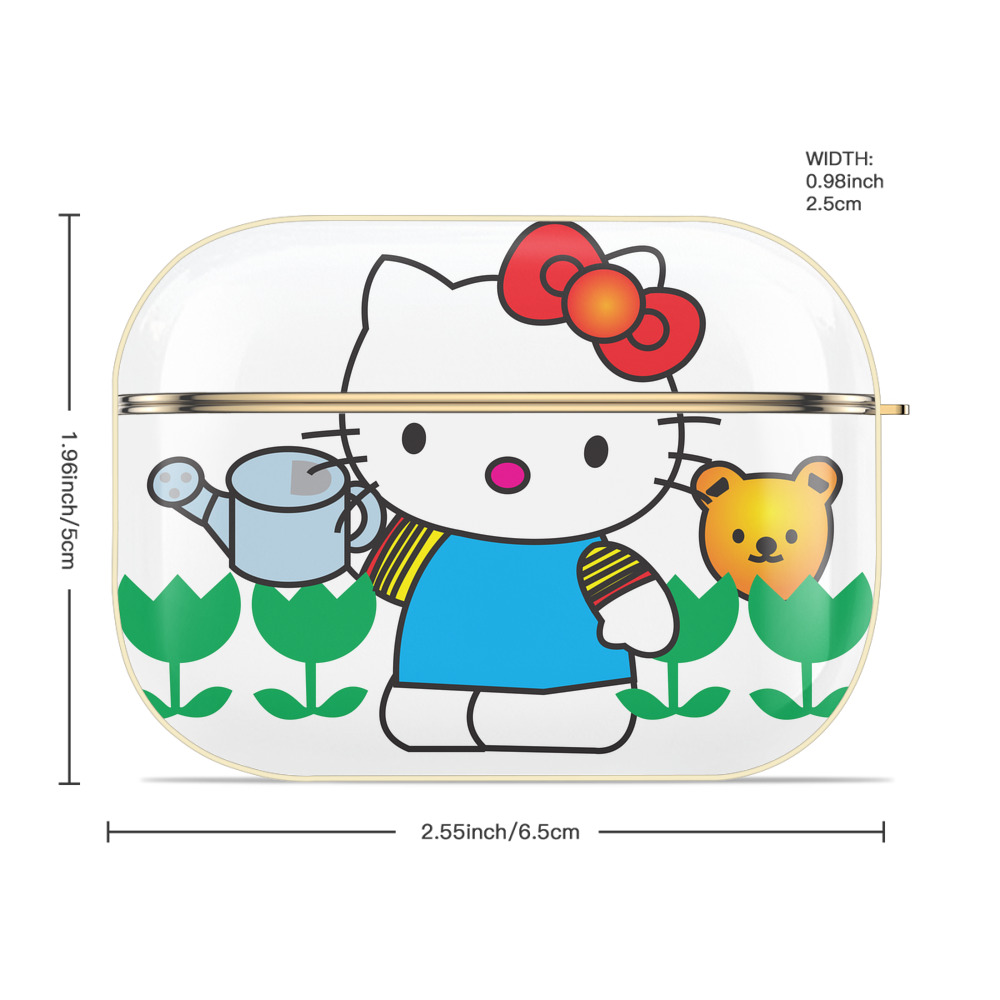 Hello Kitty ハローキティ 【AirPods Pro用】ハードシェル保護ケース｜耐衝撃・防指紋・カラビナ付き商品仕様