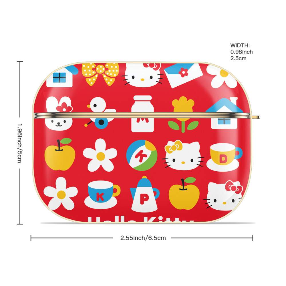 Hello Kitty ハローキティ 【AirPods Pro用】ハードシェル保護ケース｜耐衝撃・防指紋・カラビナ付き商品仕様