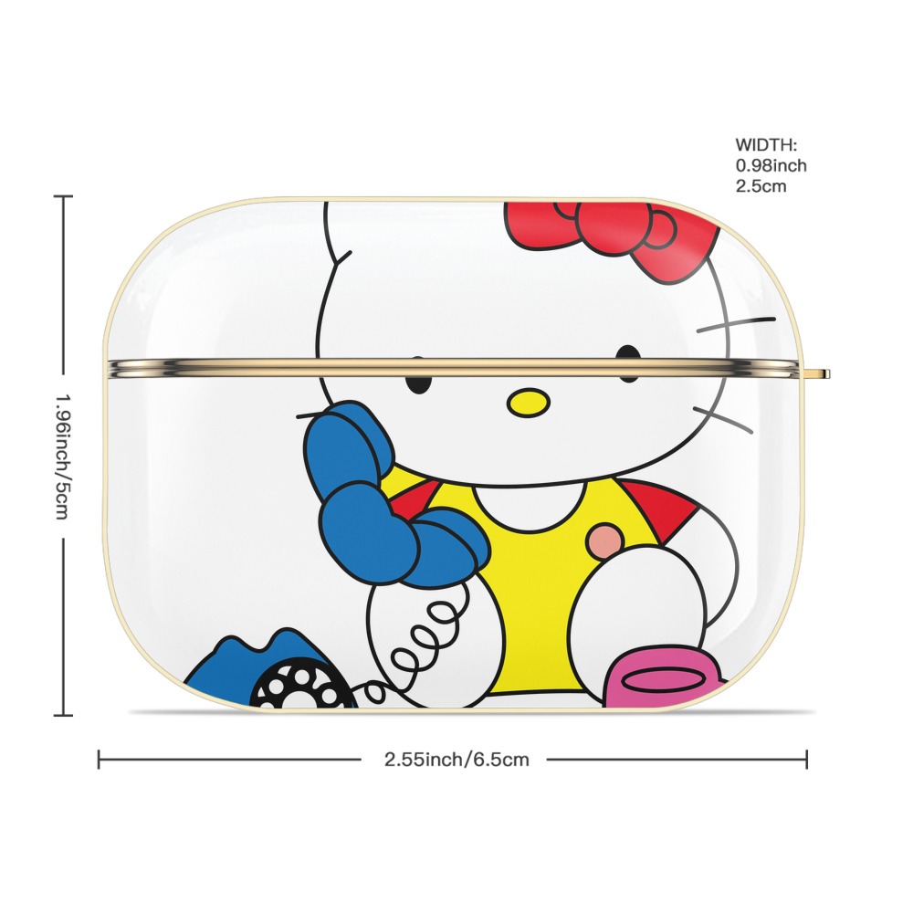 Hello Kitty ハローキティ 【AirPods Pro用】ハードシェル保護ケース｜耐衝撃・防指紋・カラビナ付き商品仕様