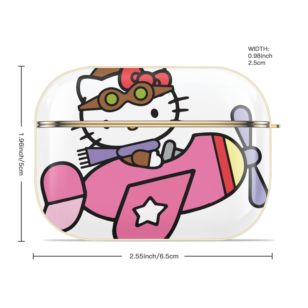 Hello Kitty ハローキティ 【AirPods Pro用】ハードシェル保護ケース｜耐衝撃・防指紋・カラビナ付き商品仕様