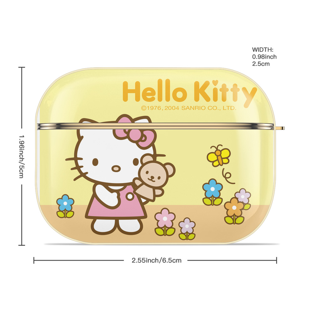 Hello Kitty ハローキティ 【AirPods Pro用】ハードシェル保護ケース｜耐衝撃・防指紋・カラビナ付き商品仕様