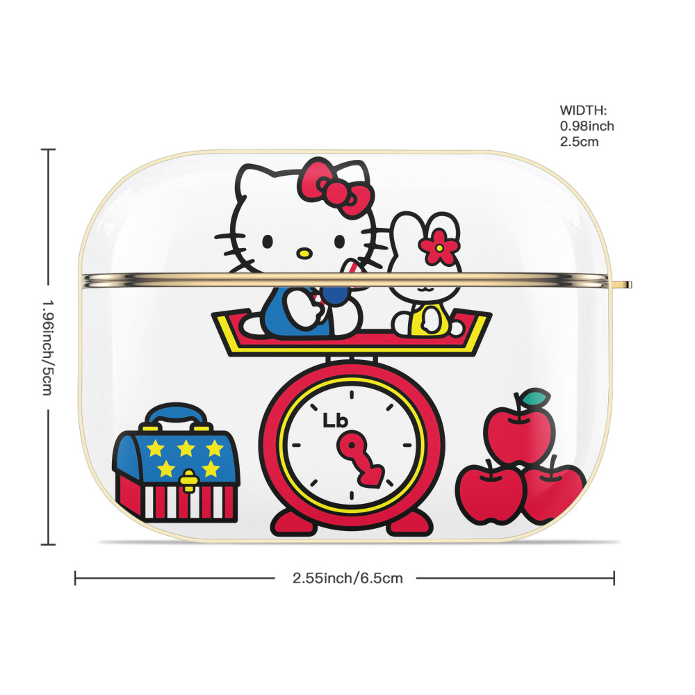 Hello Kitty ハローキティ 【AirPods Pro用】ハードシェル保護ケース｜耐衝撃・防指紋・カラビナ付き商品仕様