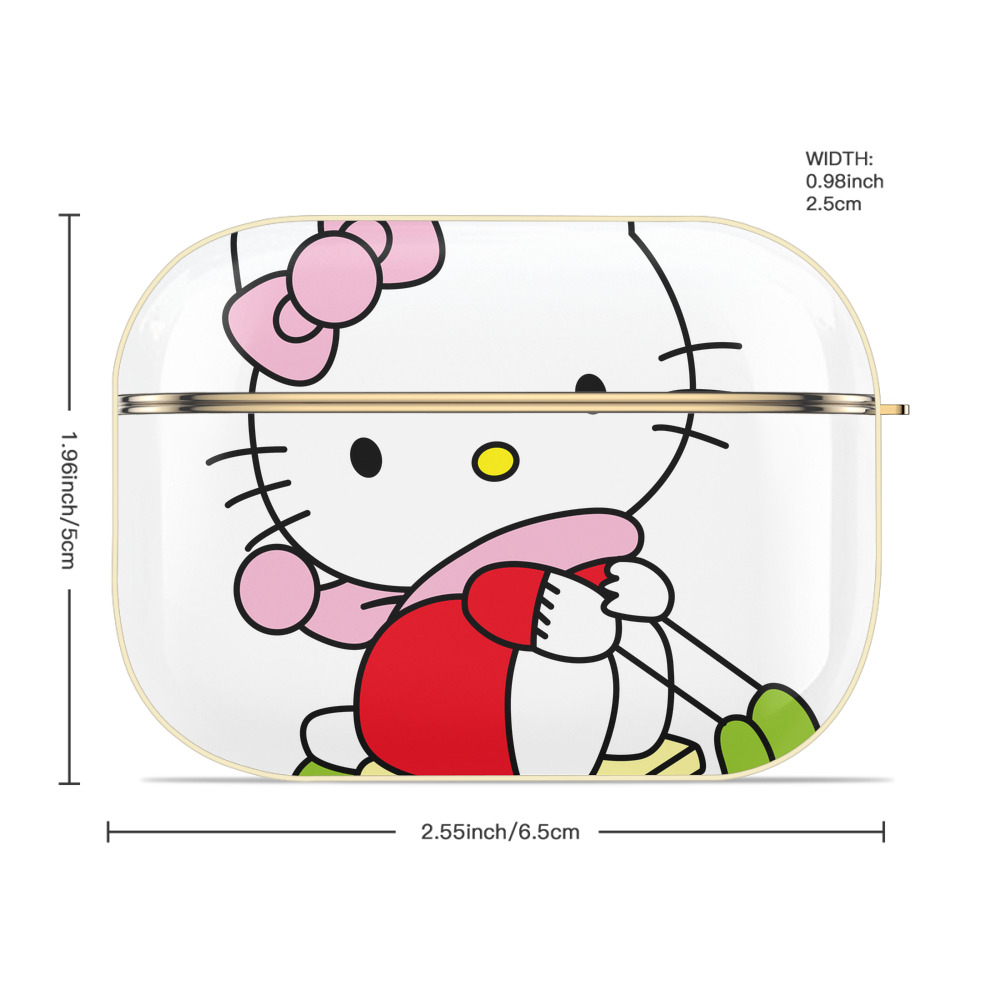 Hello Kitty ハローキティ 【AirPods Pro用】ハードシェル保護ケース｜耐衝撃・防指紋・カラビナ付き商品仕様