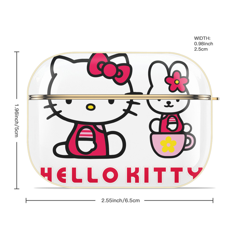 Hello Kitty ハローキティ 【AirPods Pro用】ハードシェル保護ケース｜耐衝撃・防指紋・カラビナ付き商品仕様