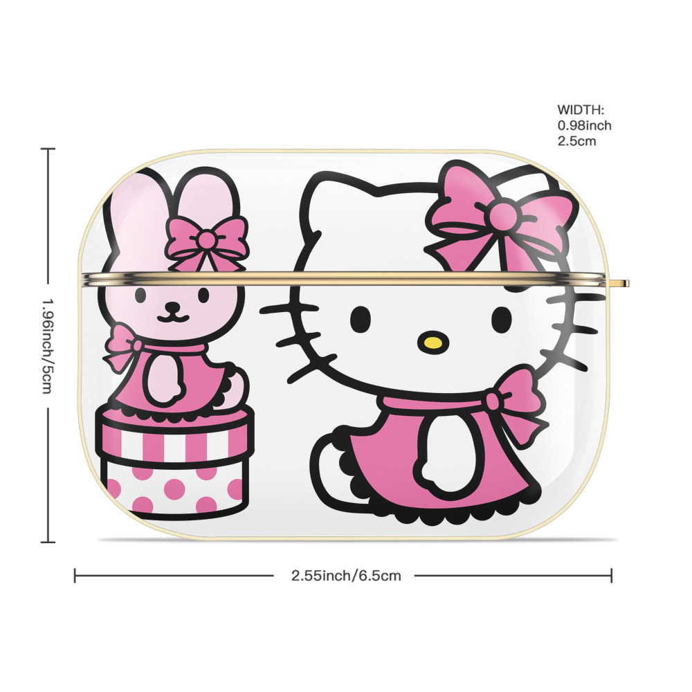 Hello Kitty ハローキティ 【AirPods Pro用】ハードシェル保護ケース｜耐衝撃・防指紋・カラビナ付き商品仕様