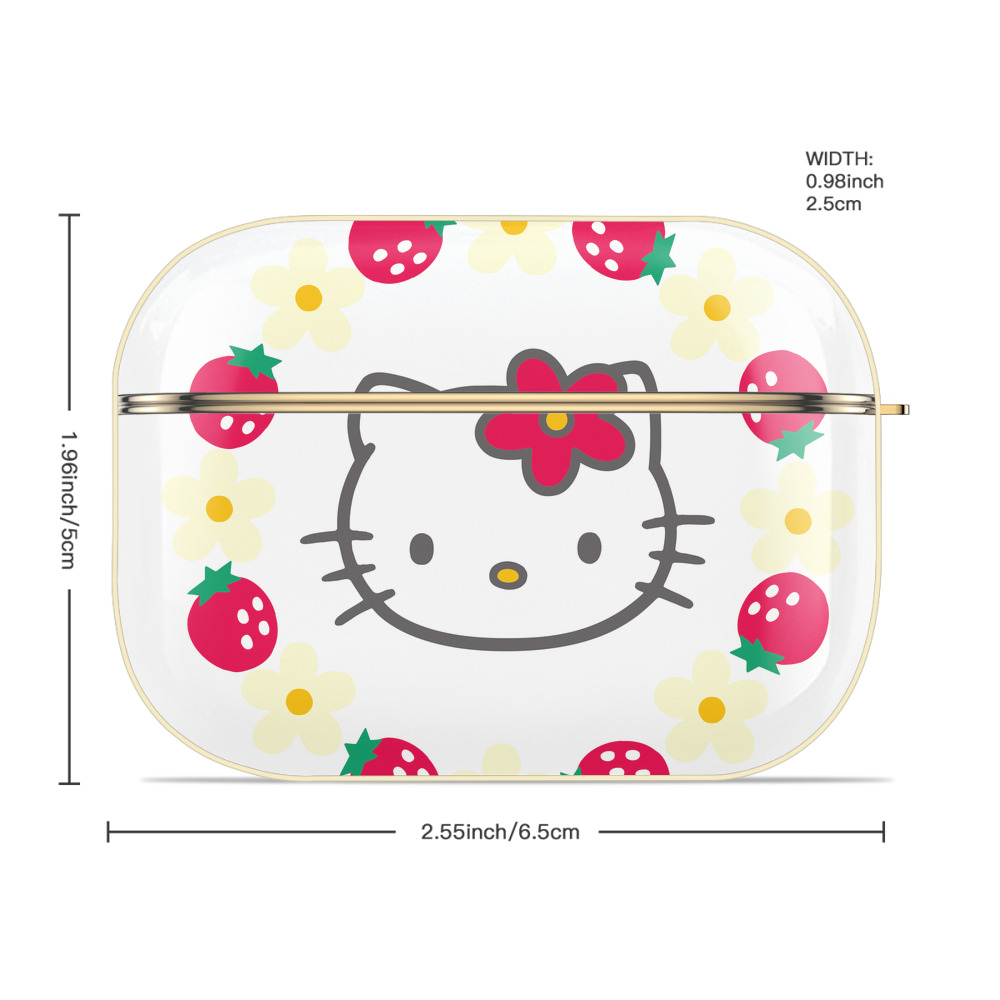 Hello Kitty ハローキティ 【AirPods Pro用】ハードシェル保護ケース｜耐衝撃・防指紋・カラビナ付き商品仕様